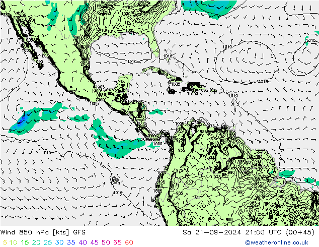  850 hPa GFS  21.09.2024 21 UTC