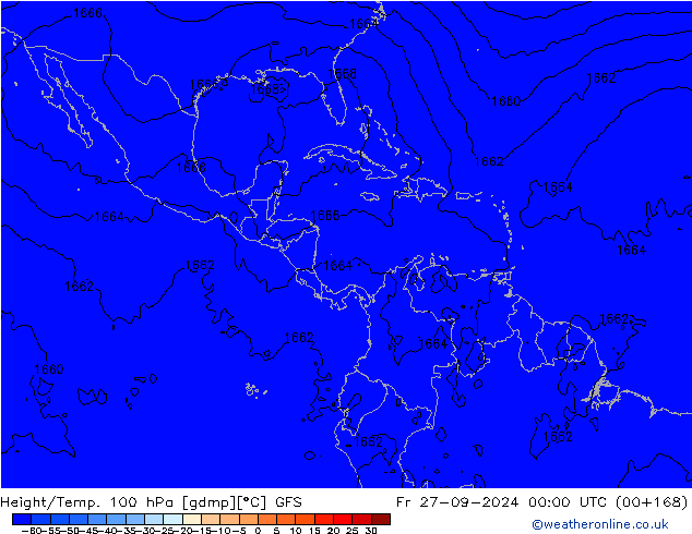 Géop./Temp. 100 hPa GFS ven 27.09.2024 00 UTC