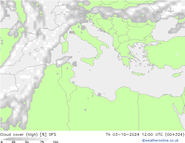 облака (средний) GFS чт 03.10.2024 12 UTC