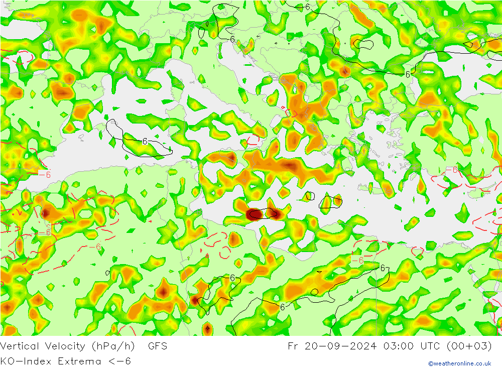 Convection-Index GFS Fr 20.09.2024 03 UTC