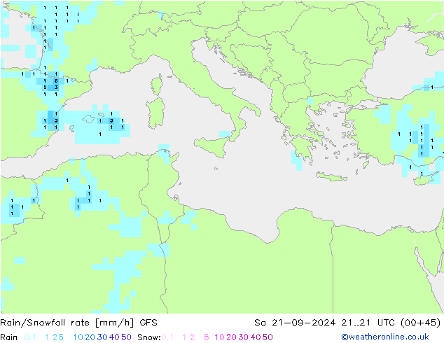 Kar/Yağmur Oranı GFS Cts 21.09.2024 21 UTC