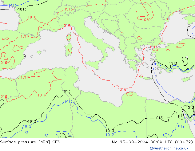 GFS: Po 23.09.2024 00 UTC