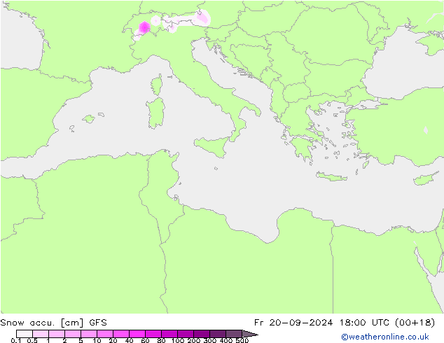 Snow accu. GFS Fr 20.09.2024 18 UTC