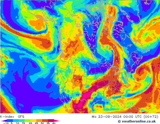 K-Index GFS septembre 2024