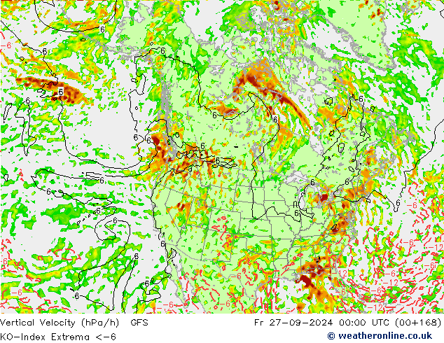 Konveksiyon - İndeks GFS Cu 27.09.2024 00 UTC