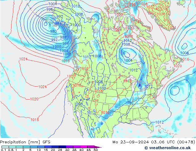 GFS: Pzt 23.09.2024 06 UTC