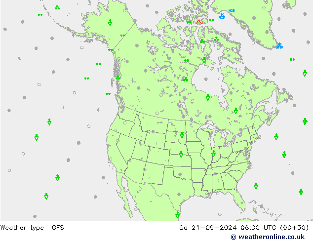 Weather type GFS Sa 21.09.2024 06 UTC