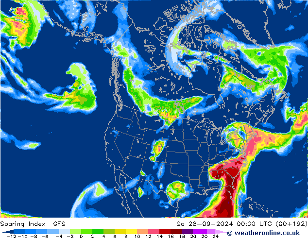 Soaring Index GFS za 28.09.2024 00 UTC