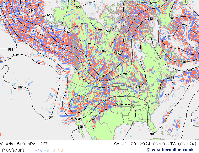 V-Adv. 500 hPa GFS Sa 21.09.2024 00 UTC