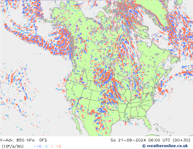 V-Adv. 850 hPa GFS Sa 21.09.2024 06 UTC