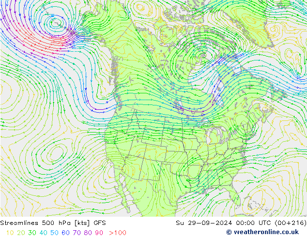 Rüzgar 500 hPa GFS Paz 29.09.2024 00 UTC