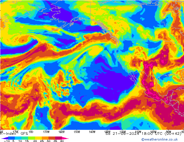 K-Index GFS Sa 21.09.2024 18 UTC