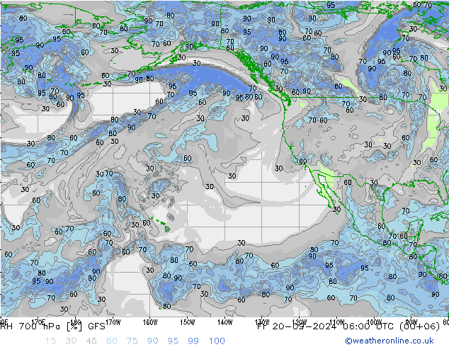 RH 700 hPa GFS  20.09.2024 06 UTC