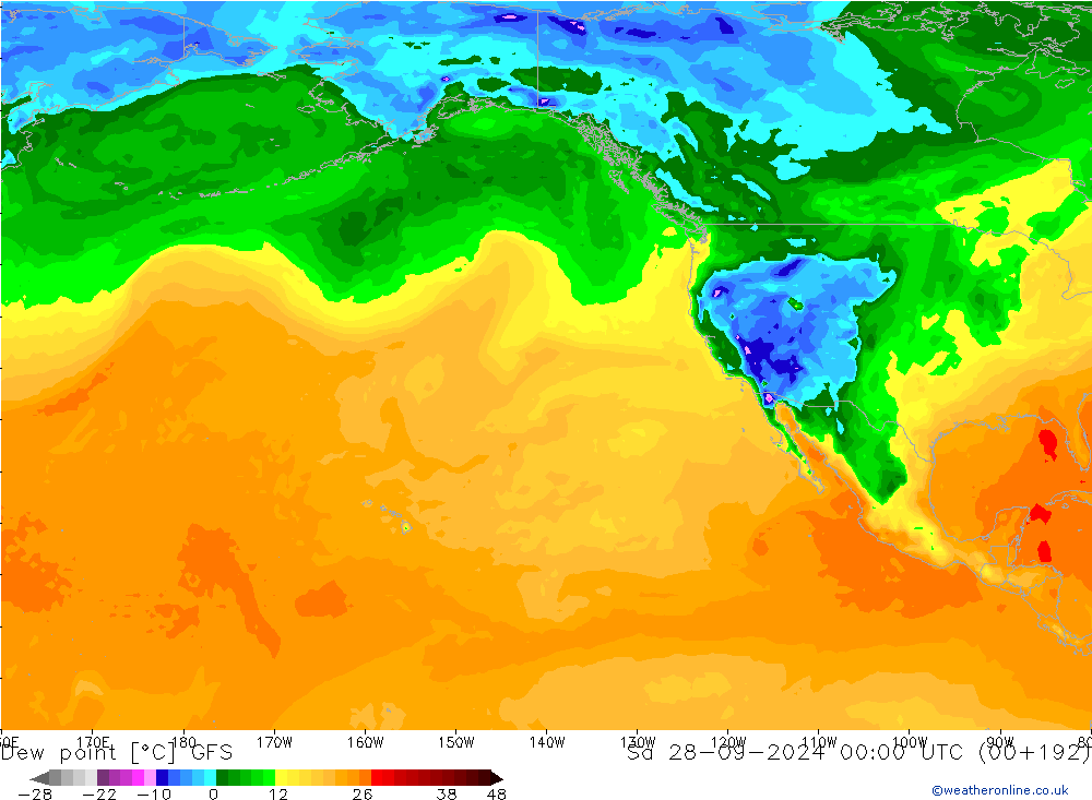 punkt rosy GFS so. 28.09.2024 00 UTC