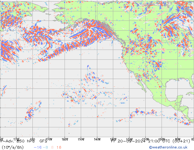 V-Adv. 850 hPa GFS vie 20.09.2024 21 UTC