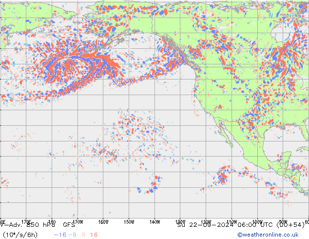 V-Adv. 850 hPa GFS dom 22.09.2024 06 UTC