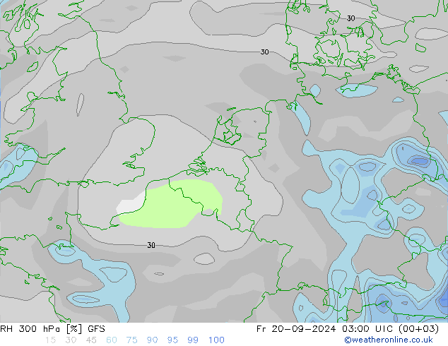 RH 300 hPa GFS ven 20.09.2024 03 UTC