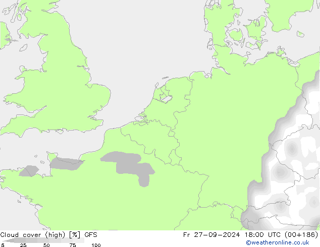 nuvens (high) GFS Sex 27.09.2024 18 UTC