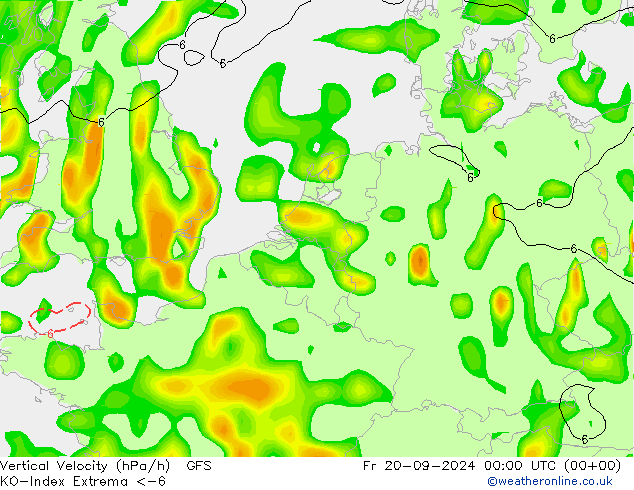 Convection-Index GFS Sex 20.09.2024 00 UTC