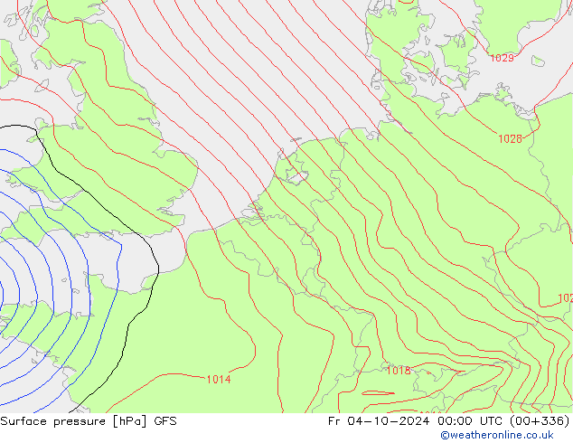 Bodendruck GFS Fr 04.10.2024 00 UTC