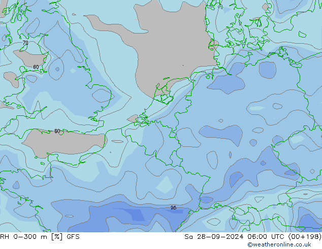 RH 0-300 m GFS September 2024