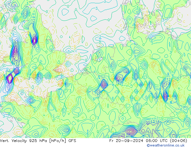 Vert. Velocity 925 hPa GFS September 2024