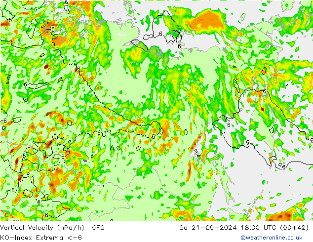 Convection-Index GFS сб 21.09.2024 18 UTC