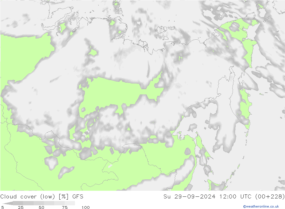 nuvens (baixo) GFS Dom 29.09.2024 12 UTC