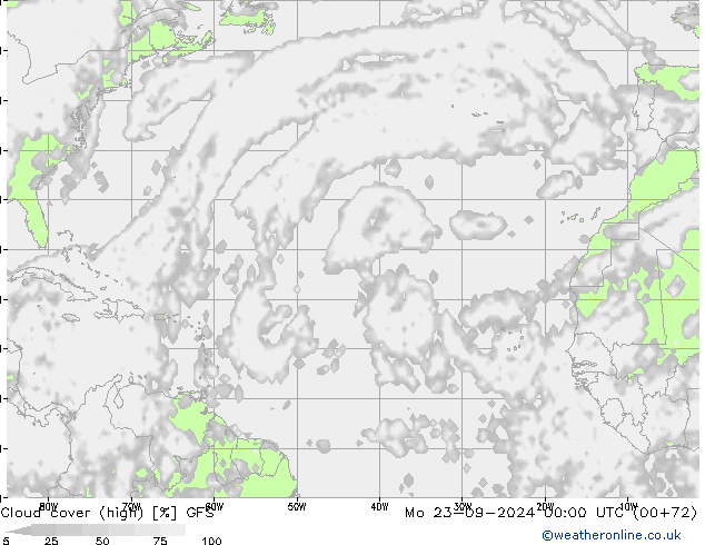 Bulutlar (yüksek) GFS Pzt 23.09.2024 00 UTC