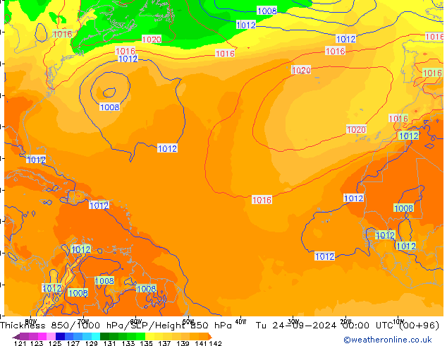 Thck 850-1000 hPa GFS Tu 24.09.2024 00 UTC