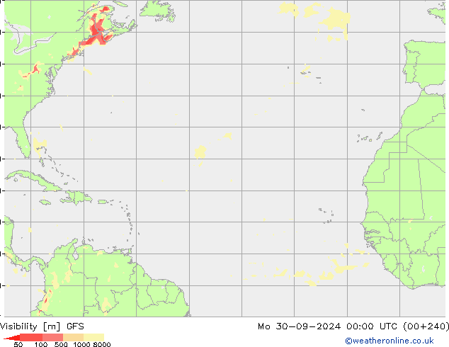 Visibility GFS Mo 30.09.2024 00 UTC