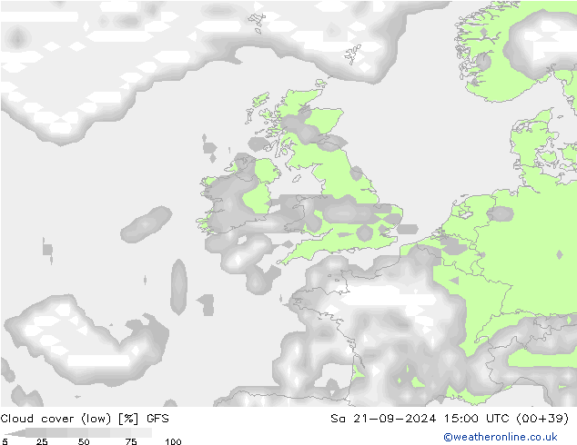 Nuages (bas) GFS sam 21.09.2024 15 UTC