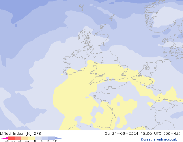 Yükseltgenmiş Indeks GFS Cts 21.09.2024 18 UTC