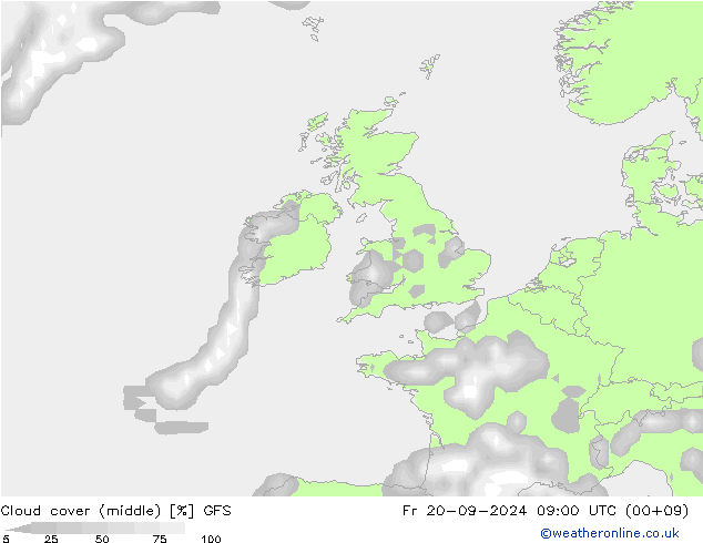 Bulutlar (orta) GFS Cu 20.09.2024 09 UTC