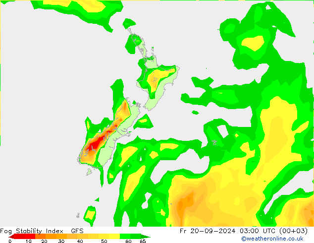 Fog Stability Index GFS wrzesień 2024