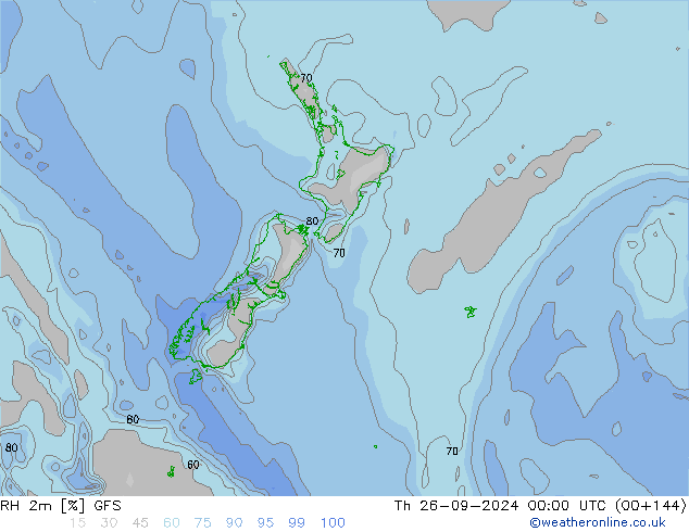 RH 2m GFS September 2024