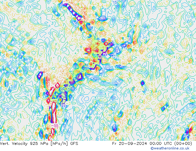 Vert. Velocity 925 hPa GFS Sex 20.09.2024 00 UTC