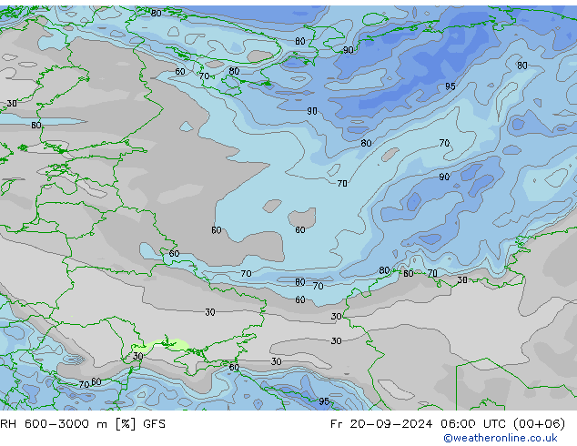 RH 600-3000 m GFS September 2024