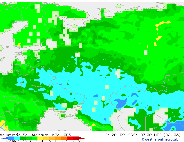 Volumetric Soil Moisture GFS Fr 20.09.2024 03 UTC