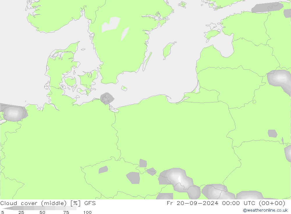 облака (средний) GFS пт 20.09.2024 00 UTC