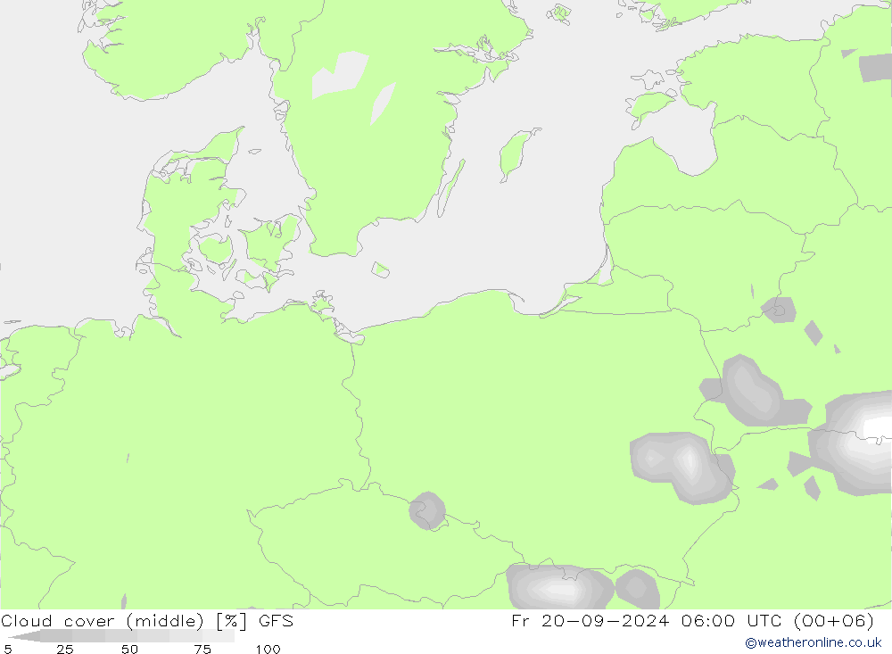 Bewolking (Hoog,Middelb.,Laag) GFS vr 20.09.2024 06 UTC