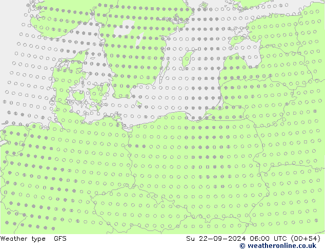 Weather type GFS Su 22.09.2024 06 UTC