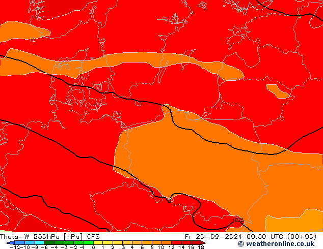 Theta-W 850hPa GFS Fr 20.09.2024 00 UTC