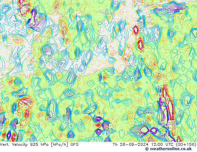 Vert. Velocity 925 hPa GFS gio 26.09.2024 12 UTC