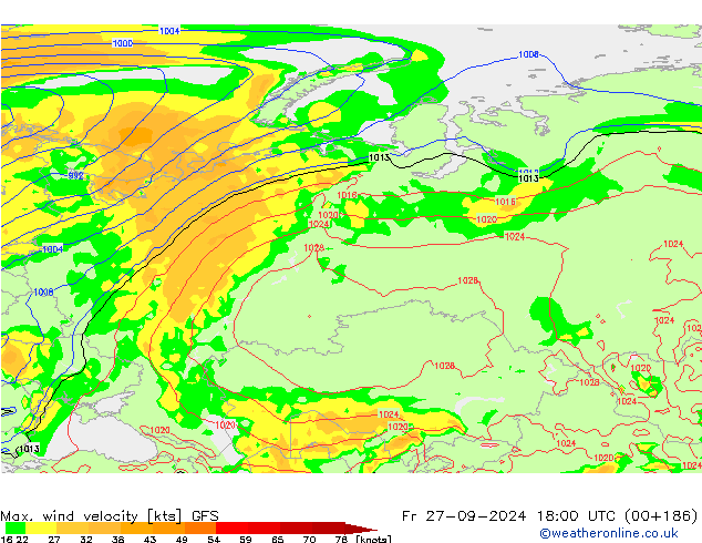 Max. wind velocity GFS septembre 2024