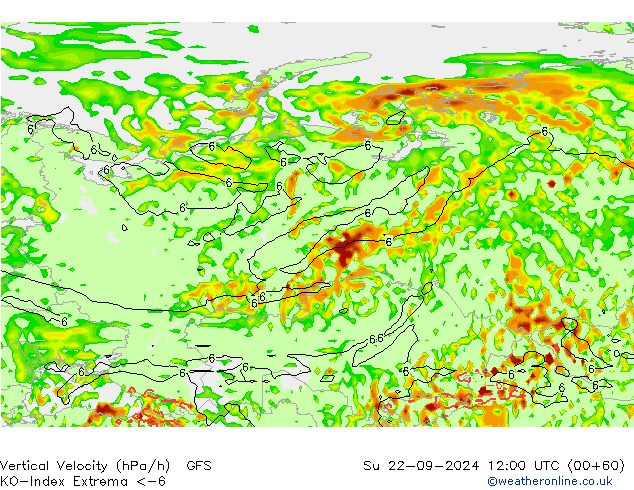 Convection-Index GFS wrzesień 2024