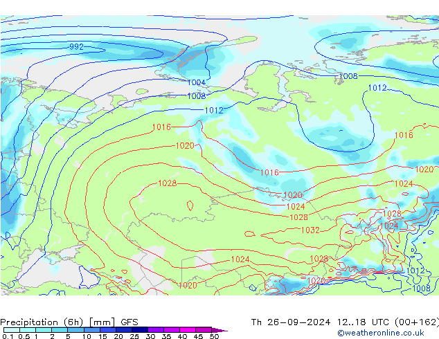 Nied. akkumuliert (6Std) GFS Do 26.09.2024 18 UTC