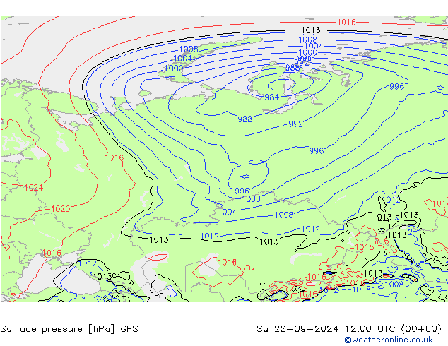 GFS: Su 22.09.2024 12 UTC