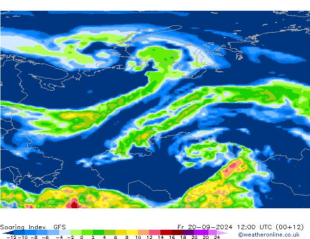 Soaring Index GFS Fr 20.09.2024 12 UTC