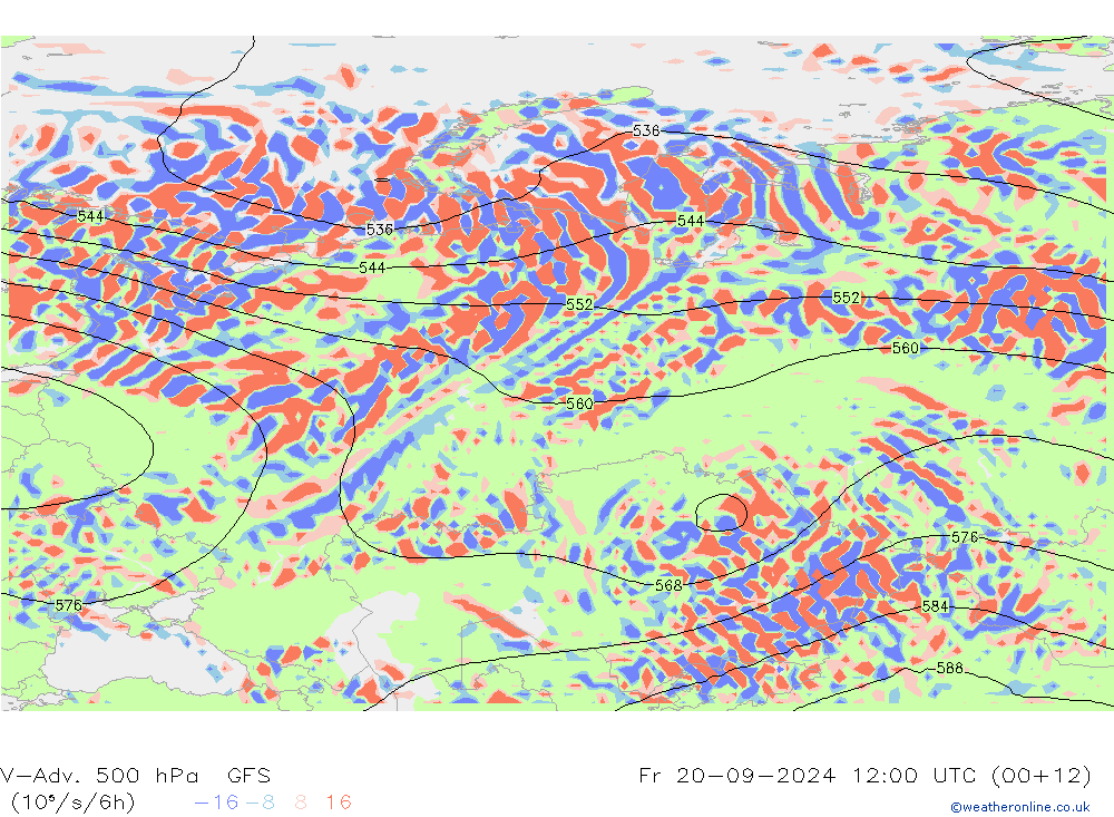 V-Adv. 500 hPa GFS ven 20.09.2024 12 UTC